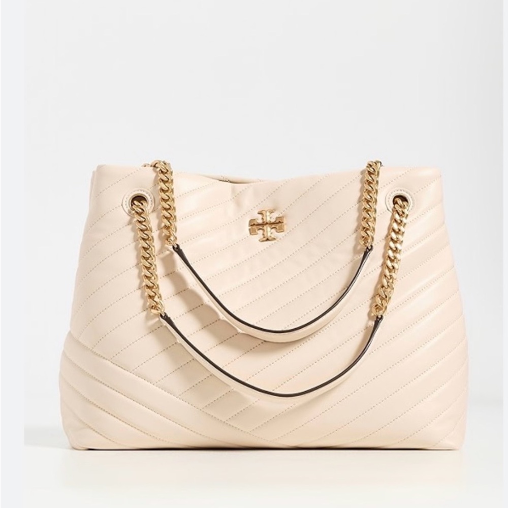 Tory Burch Beige Quilted Shoulder Bag